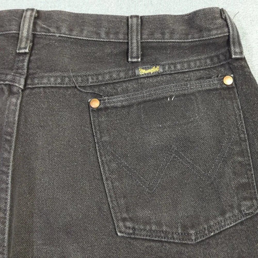 Wrangler VTG Jeans Men's 38x34 Fits 36x33 Black 13MWZ Cowboy Cut Made In USA